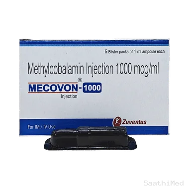 mecovon 1000mcg injection Allopathy (Methylcobalamin (1000mcg)) - Uses in Hindi, Side Effects, Substitutes & Price in India