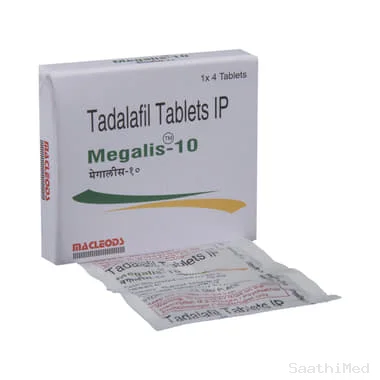 megalis 10 tablet Allopathy (Tadalafil (10mg)) - Uses in Hindi, Side Effects, Substitutes & Price in India