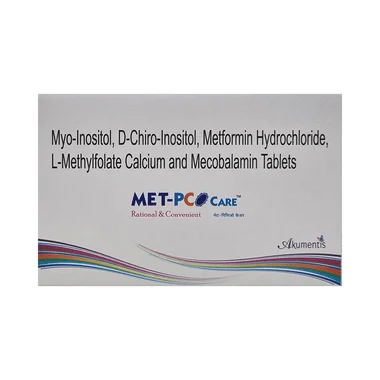 met-pco care tablet Allopathy (Myo-Inositol (550mg)) - Uses in Hindi, Side Effects, Substitutes & Price in India