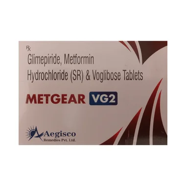 metgear vg 2 tablet sr Allopathy (Glimepiride (2mg)) - Uses in Hindi, Side Effects, Substitutes & Price in India