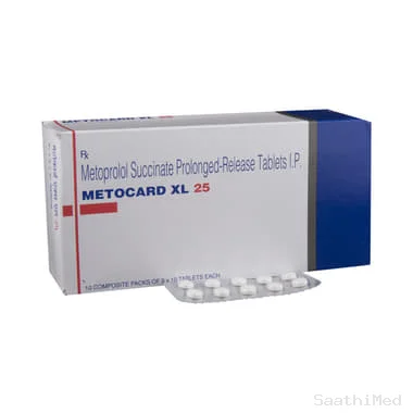 metocard xl 25 tablet Allopathy (Metoprolol Succinate (23.75mg)) - Uses in Hindi, Side Effects, Substitutes & Price in India