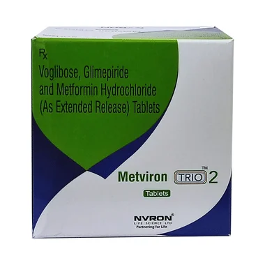 metviron trio 2mg tablet Allopathy (Glimepiride (2mg)) - Uses in Hindi, Side Effects, Substitutes & Price in India