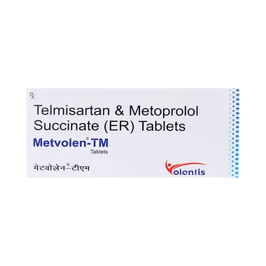 metvolen-tm tablet er Allopathy (Telmisartan (40mg)) - Uses in Hindi, Side Effects, Substitutes & Price in India