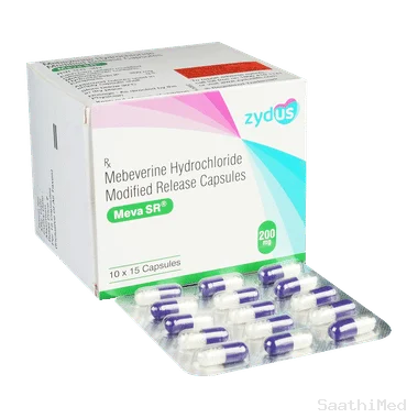 meva sr capsule Allopathy (Mebeverine (200mg)) - Uses in Hindi, Side Effects, Substitutes & Price in India