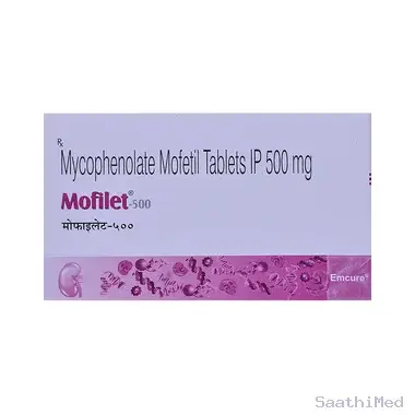 mofilet 500 tablet Allopathy (Mycophenolate mofetil (500mg)) - Uses in Hindi, Side Effects, Substitutes & Price in India