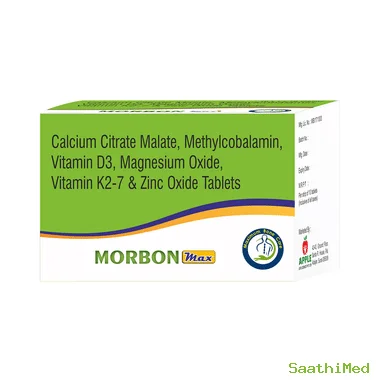 morbon max tablet Allopathy (Calcium Citrate Malate (1250mg)) - Uses in Hindi, Side Effects, Substitutes & Price in India