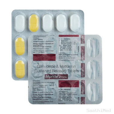 mpride 2 forte tablet sr Allopathy (Glimepiride (2mg)) - Uses in Hindi, Side Effects, Substitutes & Price in India