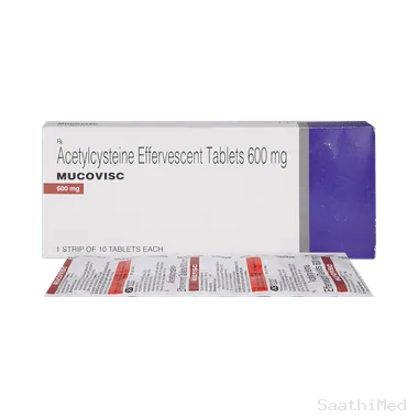 mucovisc 600mg effervescent tablet Allopathy (Acetylcysteine (600mg)) - Uses in Hindi, Side Effects, Substitutes & Price in India