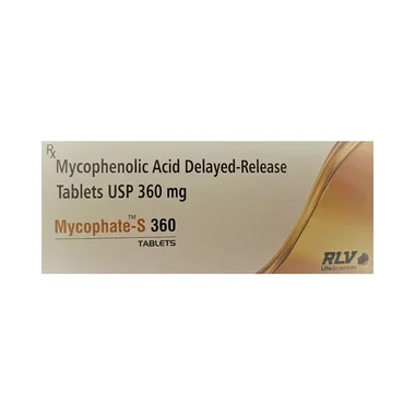 mycophate-s 360 tablet dr Allopathy (Mycophenolate mofetil (360mg)) - Uses in Hindi, Side Effects, Substitutes & Price in India