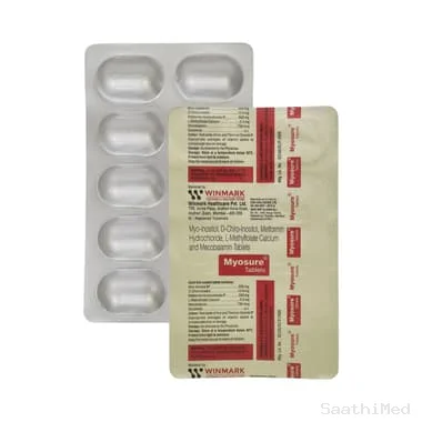 myosure tablet Allopathy (Myo-Inositol (550mg)) - Uses in Hindi, Side Effects, Substitutes & Price in India