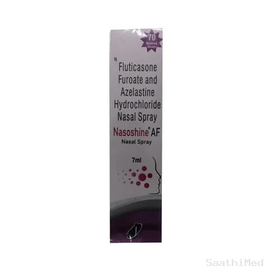 nasoshine af nasal spray Allopathy (Fluticasone Furoate (50mcg)) - Uses in Hindi, Side Effects, Substitutes & Price in India