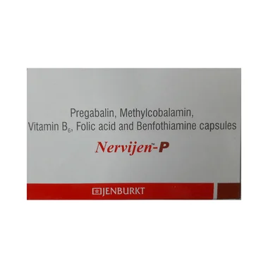 nervijen-p capsule Allopathy (Benfotiamine (7.5mg)) - Uses in Hindi, Side Effects, Substitutes & Price in India