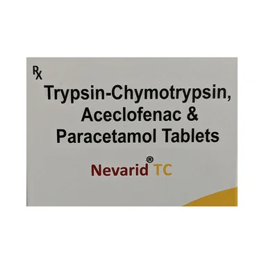 Nevarid TC  Tablet Allopathy (Aceclofenac (100mg)) - Uses in Hindi, Side Effects, Substitutes & Price in India