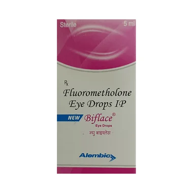 new biflace eye drop Allopathy (Fluorometholone (0.1% w/v)) - Uses in Hindi, Side Effects, Substitutes & Price in India