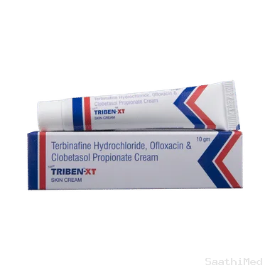 new triben-xt skin cream Allopathy (Terbinafine (1% w/w)) - Uses in Hindi, Side Effects, Substitutes & Price in India