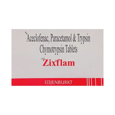 new zixflam tablet Allopathy (Aceclofenac (100mg)) - Uses in Hindi, Side Effects, Substitutes & Price in India