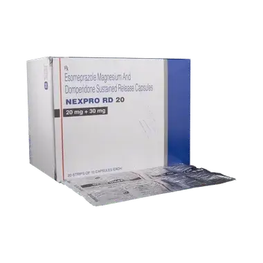 nexpro rd 20 capsule sr Allopathy (Domperidone (30mg)) - Uses in Hindi, Side Effects, Substitutes & Price in India