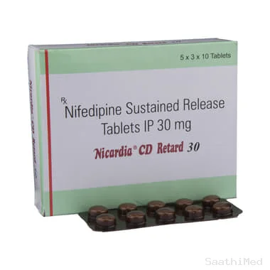 nicardia cd retard 30 tablet sr Allopathy (Nifedipine (30mg)) - Uses in Hindi, Side Effects, Substitutes & Price in India