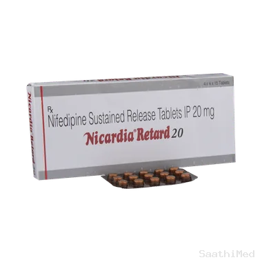 nicardia retard 20 tablet sr Allopathy (Nifedipine (20mg)) - Uses in Hindi, Side Effects, Substitutes & Price in India