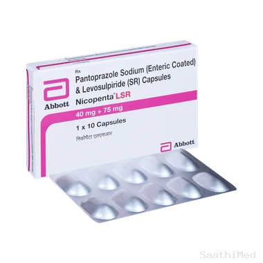 nicopenta lsr capsule Allopathy (Levosulpiride (75mg)) - Uses in Hindi, Side Effects, Substitutes & Price in India