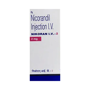 nikoran 2mg injection Allopathy (Nicorandil (2mg)) - Uses in Hindi, Side Effects, Substitutes & Price in India