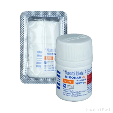 nikoran 5 tablet Allopathy (Nicorandil (5mg)) - Uses in Hindi, Side Effects, Substitutes & Price in India