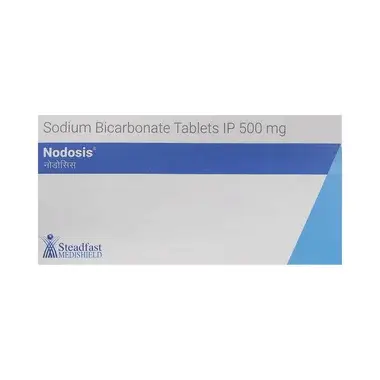 nodosis tablet Allopathy (Sodium Bicarbonate (500mg)) - Uses in Hindi, Side Effects, Substitutes & Price in India