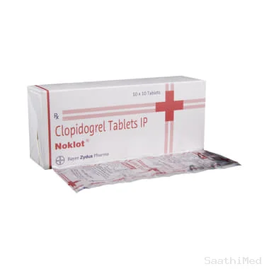 noklot tablet Allopathy (Clopidogrel (75mg)) - Uses in Hindi, Side Effects, Substitutes & Price in India