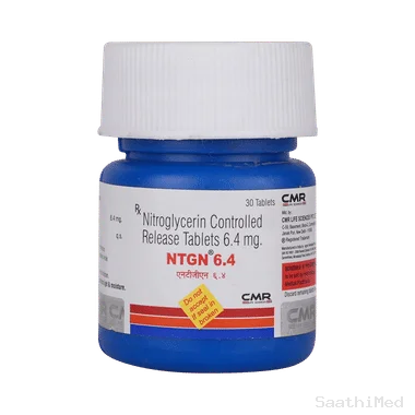 ntgn 6.4 tablet cr Allopathy (Nitroglycerin (6.4mg)) - Uses in Hindi, Side Effects, Substitutes & Price in India