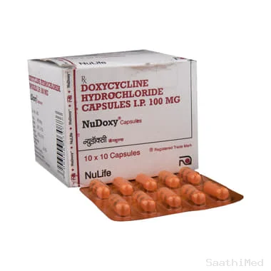 nudoxy capsule Allopathy (Doxycycline (100mg)) - Uses in Hindi, Side Effects, Substitutes & Price in India