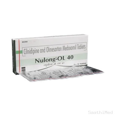 nulong-ol 40 tablet Allopathy (Olmesartan Medoxomil (40mg)) - Uses in Hindi, Side Effects, Substitutes & Price in India