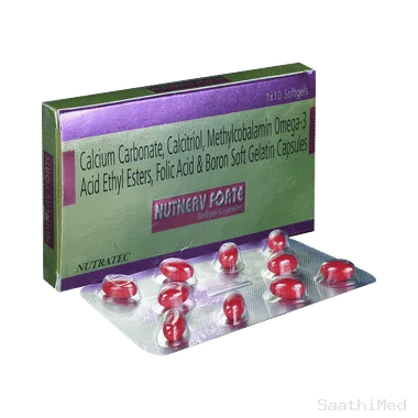 nutnerv forte soft gelatin capsule Allopathy (Eicosapentaenoic Acid (180mg)) - Uses in Hindi, Side Effects, Substitutes & Price in India