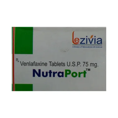 Nutraport 75mg Tablet Allopathy (Venlafaxine (75mg)) - Uses in Hindi, Side Effects, Substitutes & Price in India
