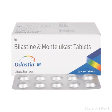 odastin m 20mg/10mg tablet Allopathy (Bilastine (20mg)) - Uses in Hindi, Side Effects, Substitutes & Price in India