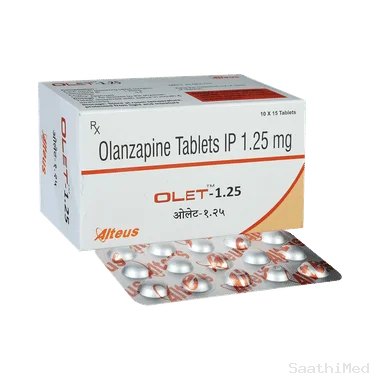 olet 1.25mg tablet Allopathy (Olanzapine (1.25mg)) - Uses in Hindi, Side Effects, Substitutes & Price in India