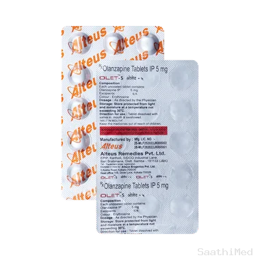 olet 5 tablet md Allopathy (Olanzapine (5mg)) - Uses in Hindi, Side Effects, Substitutes & Price in India