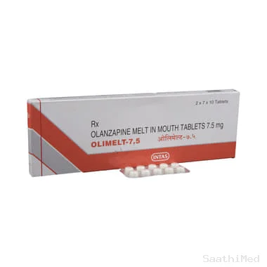 olimelt 7.5 tablet md Allopathy (Olanzapine (7.5mg)) - Uses in Hindi, Side Effects, Substitutes & Price in India