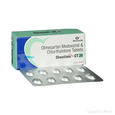 olmetime-ct 20 tablet Allopathy (Olmesartan Medoxomil (20mg)) - Uses in Hindi, Side Effects, Substitutes & Price in India