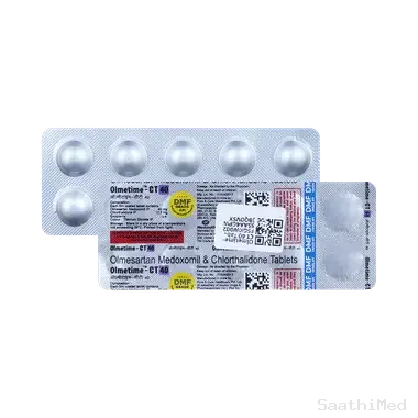 olmetime-ct 40 tablet Allopathy (Olmesartan Medoxomil (40mg)) - Uses in Hindi, Side Effects, Substitutes & Price in India