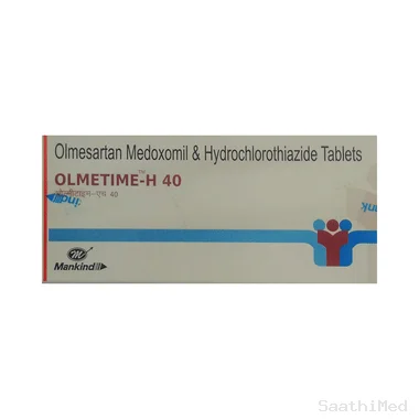 olmetime-h 40 tablet Allopathy (Hydrochlorothiazide (12.5mg)) - Uses in Hindi, Side Effects, Substitutes & Price in India