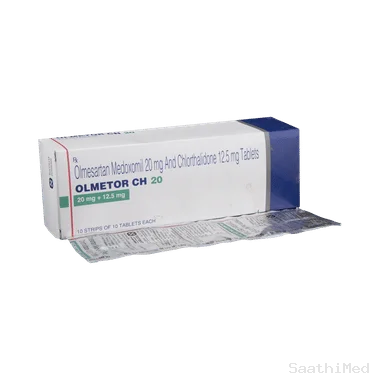 olmetor ch 20 tablet Allopathy (Olmesartan Medoxomil (20mg)) - Uses in Hindi, Side Effects, Substitutes & Price in India