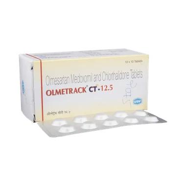 olmetrack ct 12.5 tablet Allopathy (Olmesartan Medoxomil (20mg)) - Uses in Hindi, Side Effects, Substitutes & Price in India