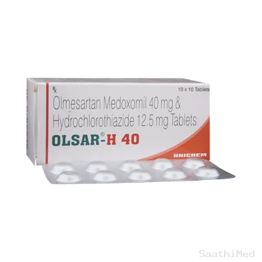 olsar-h 40 tablet Allopathy (Hydrochlorothiazide (12.5mg)) - Uses in Hindi, Side Effects, Substitutes & Price in India