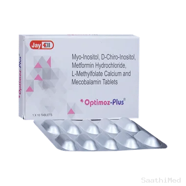optimoz-plus tablet Allopathy (Myo-Inositol (550mg)) - Uses in Hindi, Side Effects, Substitutes & Price in India