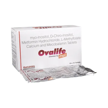 ovalife met tablet Allopathy (Myo-Inositol (550mg)) - Uses in Hindi, Side Effects, Substitutes & Price in India