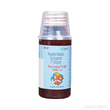 pacimol 120 oral suspension Allopathy (Paracetamol (120mg/5ml)) - Uses in Hindi, Side Effects, Substitutes & Price in India