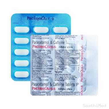 pacimol active tablet Allopathy (Caffeine (50mg)) - Uses in Hindi, Side Effects, Substitutes & Price in India