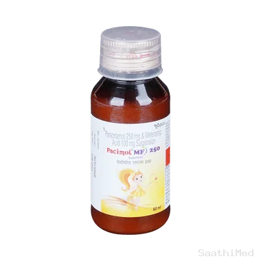 pacimol mf oral suspension Allopathy (Mefenamic Acid (100mg/5ml)) - Uses in Hindi, Side Effects, Substitutes & Price in India
