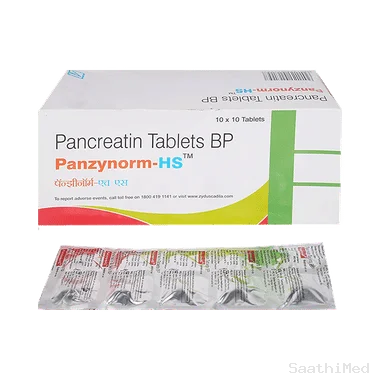 panzynorm-hs tablet Allopathy (Pancreatin (360mg)) - Uses in Hindi, Side Effects, Substitutes & Price in India