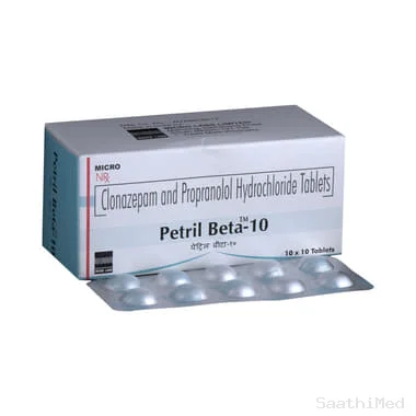 petril beta 10 tablet Allopathy (Clonazepam (0.25mg)) - Uses in Hindi, Side Effects, Substitutes & Price in India